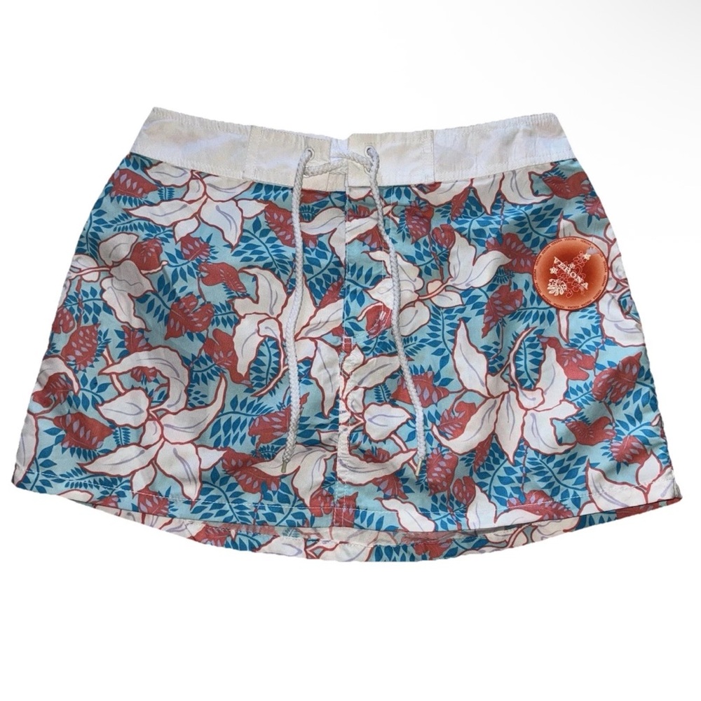 Tropical Verona Swim Skirt Cover Up Junior Size Small Sticky Self Fastener Beach